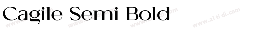 Cagile Semi Bold字体转换